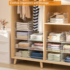 Yociyoga 7-Tier Stackable Closet Organizers and Storage Shelves, Foldable Closet Shelf Organizer System, Stackable Storage Bins Drawers for Closet Organizer System, White（Patent No. 30022416）