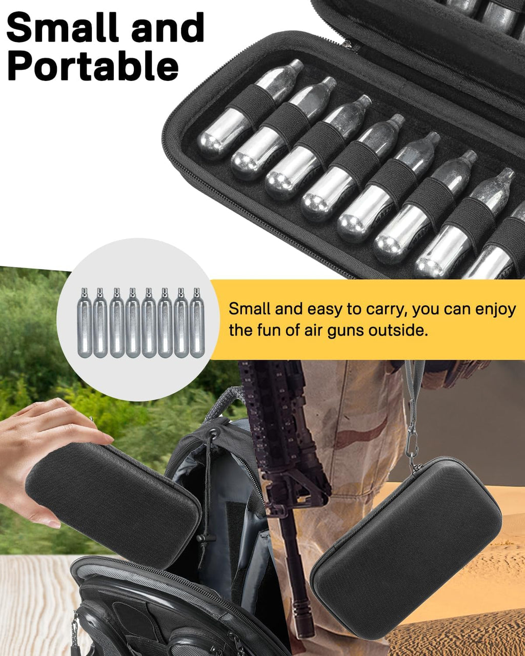 RAIACE CO2 Cartridges Storage Case Compatible with Crosman 丨Umarexss丨Leland 12-Gram 8-Gram Powerlet Cartridges. (for Sale is case only, CO2 Cartridges are not Included.)