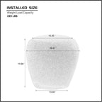 Round Side Table, Modern Faux Stone End Table, Accent Irregular Bedside Table for Bedroom, Living Room, Home Office, No Need Assembly, Black