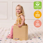 ECR4Kids Bentwood Multipurpose Toddler Cube Chair, Montessori Furniture, Natural