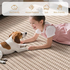 YDKGL 2x6 ft Kitchen Runner Rug Mat Non Slip Boho Woven Hallway Runner Washable, Soft Long Entryway Laundry Hall Floor Runners Rugs Carpet for Indoor Backdoor Bedroom Kitchen Living Room, Brown