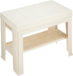 Like-IT Shoe Storage, Entrance Bench, Approx. Width 17.9 x Depth 10.6 x Height 14.0 inches (45.5 x 27 x 35.5 cm), Ivory Made in Japan