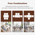 Merax Modern 5 Piece Dining Table Set for 4,Faux Marble Style Kitchen Table Set with One Rectangle Table and 4 Dining Chairs for Dining Room Table Set for Small Place