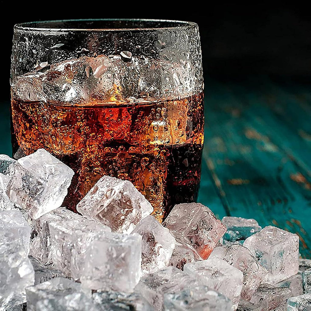 Fake Ice, Clear Fake Ice Cubes Acrylic, 17 mm 100 PCS Acrylic Decorative Ice Cubes for Photography Accessories Props Decoration Vase Fillers