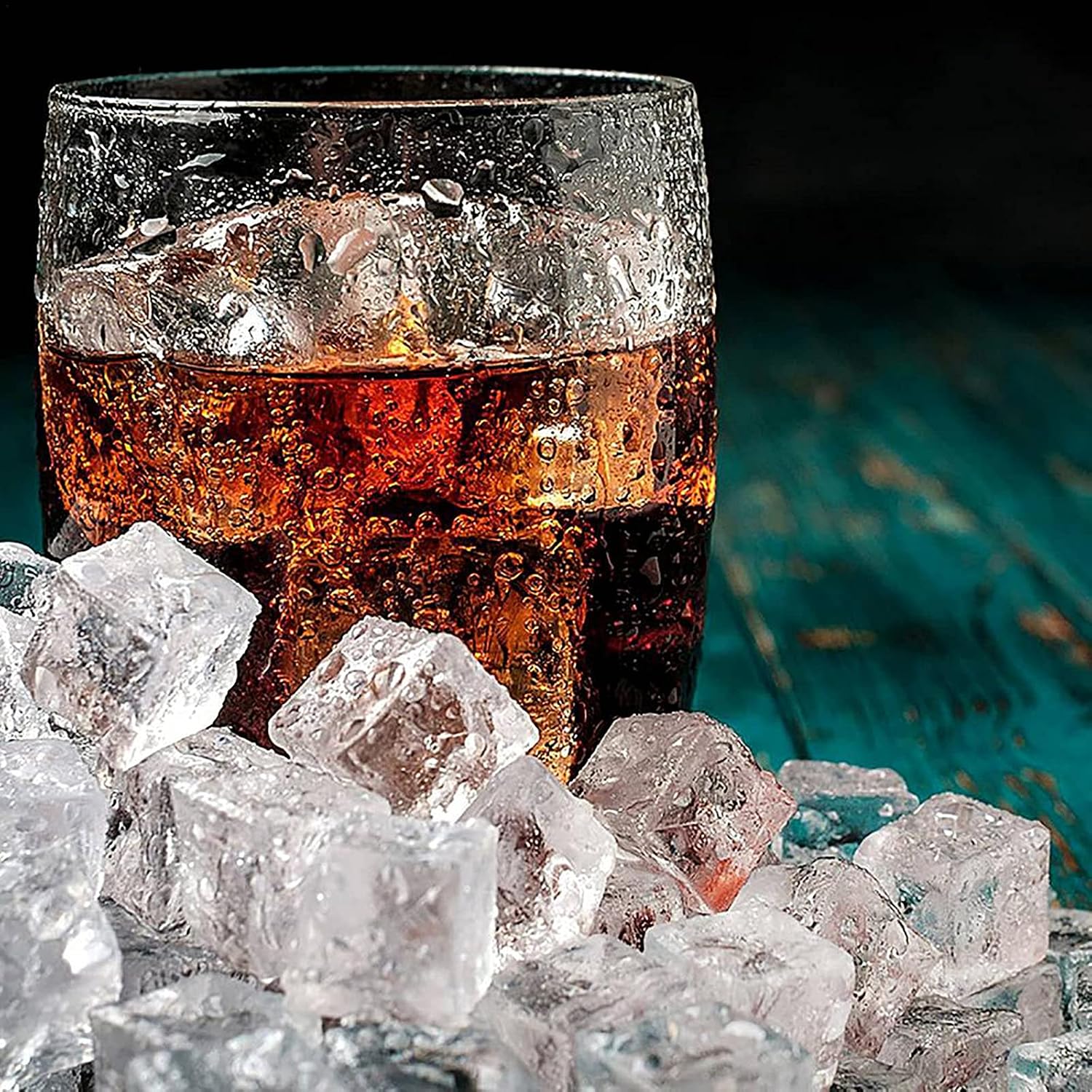 Fake Ice, Clear Fake Ice Cubes Acrylic, 17 mm 100 PCS Acrylic Decorative Ice Cubes for Photography Accessories Props Decoration Vase Fillers