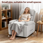 Korser Power Swivel Rocker Recliner Chair. Electric Glider Rocking Chair Nursery with Massage & Heat. PU Leather Nursery Rocking Chairs with USB & Type-C Ports for Living Room, Bedroom, Nursery, White