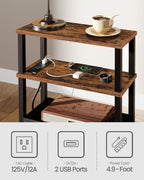 CHOEZON Small Narrow Side Table and Nightstand with Drawer Bundle, Skinny End Table, Skinny Bedside Table for Small Spaces for Bedroom, Living Room TBZ07UBF-MBZ11WB