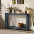 ChooChoo Farmhouse Console Table, Rustic Vintage Narrow Sofa Table for Entryway, Living Room, Hallway, 40 Blue