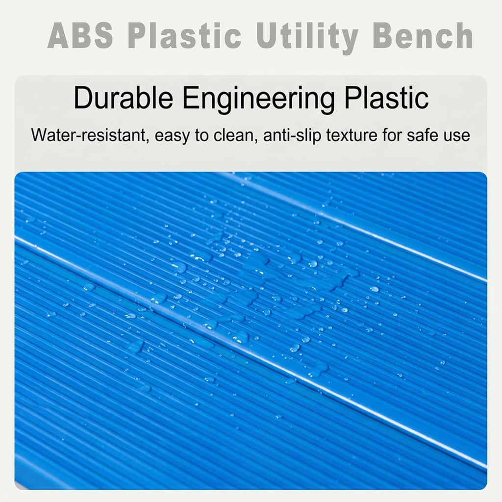 ABS Plastic Utility Bench for Locker Room, Pool, Gym and Spa, Indoor Outdoor Seating Bench(80inch)