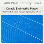 ABS Plastic Utility Bench for Locker Room, Pool, Gym and Spa, Indoor Outdoor Seating Bench(80inch)