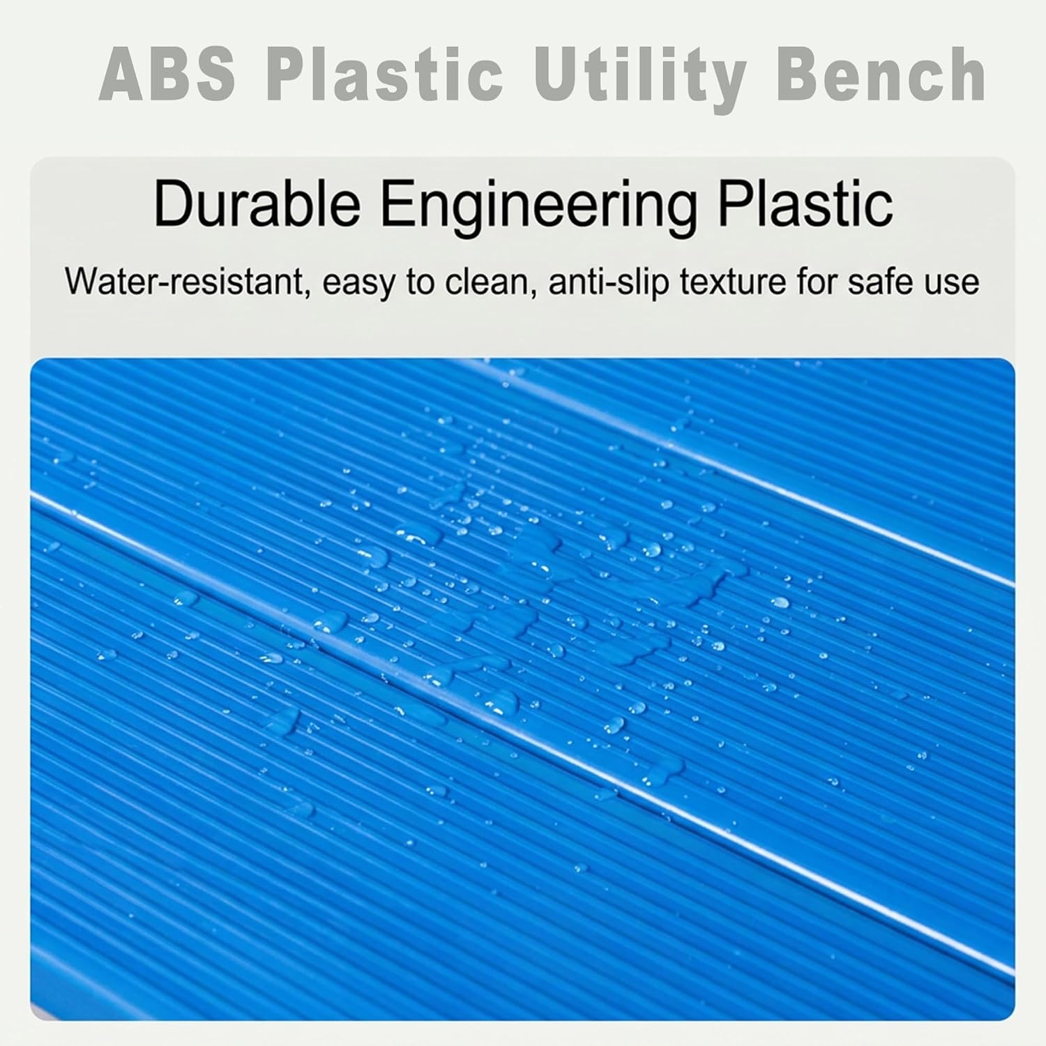 ABS Plastic Utility Bench for Locker Room, Pool, Gym and Spa, Indoor Outdoor Seating Bench(80inch)