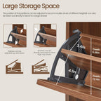 FurSch Fluted Shoe Storage Cabinet with 2 Flip Drawers, Narrow Shoe Rack Cabinet Organizer with Adjustable & Removable Shelves for Entryway (All Walnut, 2 Drawers)