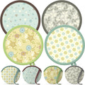 Foldable Round Hand Fans with Matching Storage Pouch, Portable Handheld Summer Cooling Fans for Women, Cute Floral Folding Fan for Travel Beach Wedding Festival Party Favors Outdoor Events (Style 1)