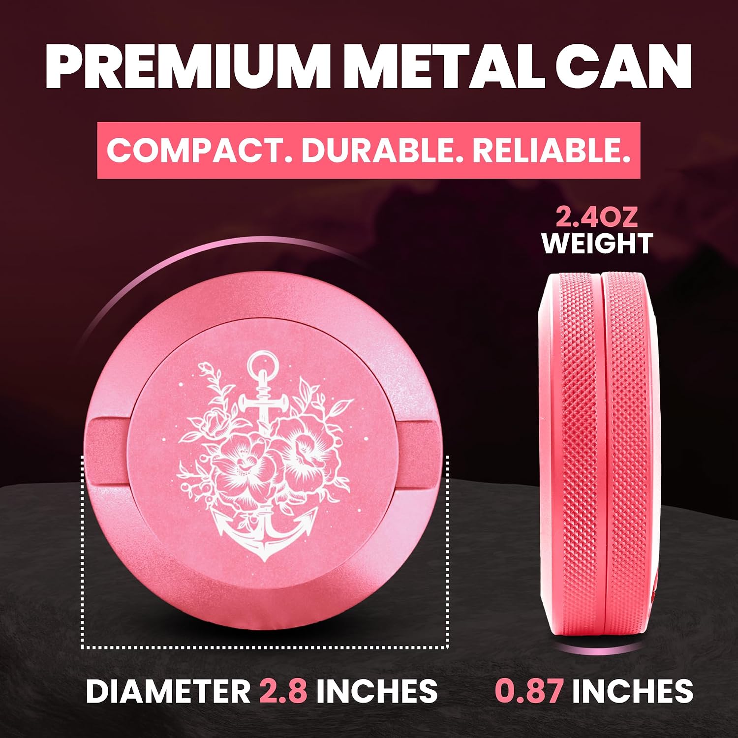 Premium Aluminum Organizer with Dual Compartment Design | Moisture Proof with Secure Seal, Compact and Pocket-Friendly modern design | Pouch Container for storage with Pouch Tin