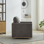 Swivel Accent Chair,30.7 Inch Wide Upholstered Square Comfy Lounge Armchair with 360 Degree Rotation,Ideal for Living Room, Bedroom, Apartment, Nursery Home Decor (Charcoal)