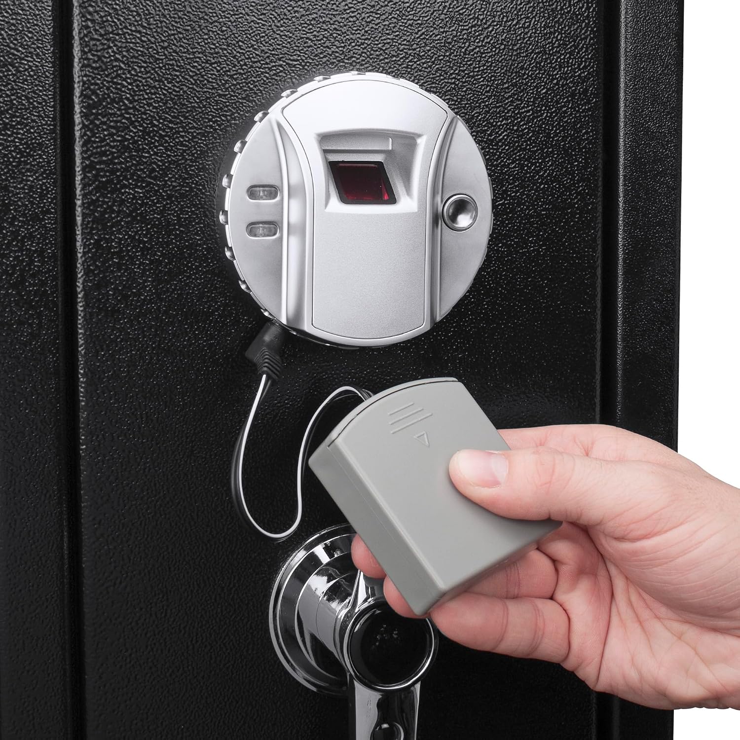 Barska External Battery Pack – Backup Power for Biometric Fingerprint Safes, Compatible Only with Select Barska Models, Access During Battery Failure