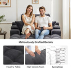 50" Oversized Boneless Chaise Lounge Chair Indoor, Plush Faux Fur Cloud Sofa Couch with Pillows, No Assembly Deep Seat Reading Chair Bed, Cozy Floor Couch for Living Room or Bedroom