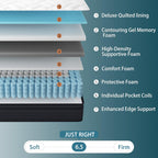 Sleepmax Extra Firm Queen Mattress 12 Inch - Deep Sleep Hybrid Mattress Pain Relieving - Cooling Bed in a Box for Back & Side Sleepers - 365-Night Trial, CertiPUR-US Certified, Forever Warranty