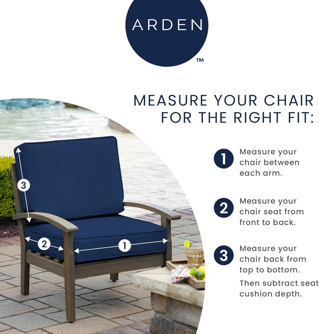 Arden 2-Pack Patio Dining Outdoor Chair Cushions, 20x44, Rain-Proof Seat Pad, Fade-Resistant Outdoor Cushion Bright Moss Green Leala