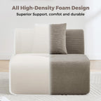 160" U Shaped Boneless Modular Sectional Sofa, Oversized 6-Seater Full Sponge Cloud Couch with Movable Ottoman, Corduroy Upholstery Couches for Living Room, No Assembly, Brown