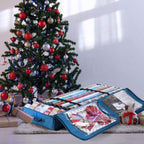 Hearth & Harbor Wrapping Paper Storage Container - Christmas Storage Bag with Interior Pockets - Gift Wrapping Organizer Storage Fits Up to 22 Rolls of 40" - Tear Proof Wrapping Paper Organizer