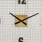 Deco 79 Farmhouse Wood Square Wall Clock, 24" x 2" x 24", White