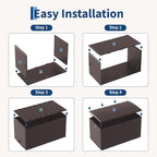 Takywep 99 Gallon Resin Wicker Outdoor Storage Deck Box, Waterproof UV Resistant Patio Storage Bench with Lockable Lid, Easy Assemble Outside Pool Garden Container in Brown Black Whiteer Style