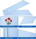 Farmhouse Sky Blue White Striped Seersucker Wreath Sash 5 Inch Wide x 54 Inch Spring St Patrick Day Wedding Holiday Party Bow Decoration