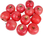 Cllayees Fake Fruit Artificial Apples, Set of 12 Decorative Fruit Lifelike Faux Apples Realistic Fruits Apple Decorations for Kitchen, Realistic Fake Fruits Party Props Home Decor