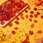 Deekin 240 Pcs Fall Vase Filler, Fall Leaves Pumpkin Marbles Gems Sensory Bin Table Scatter Vase Filler for Autumn DIY Crafts Thanksgiving Home Decorations
