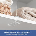 6 Pack 12 Inches [Extra Tall Version] Clear Shelf Dividers for Organization, Acrylic Closet Shelf Vertical Shelves Organizer for Bedroom, Office and Kitchen