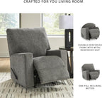 Signature Design by Ashley Seyler Lane Urban Rocking One Pull Recliner with Adjustable Backrest, Gray
