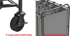 Simple Houseware 4-Bag Heavy Duty Laundry Sorter Rolling Cart, Dark Grey