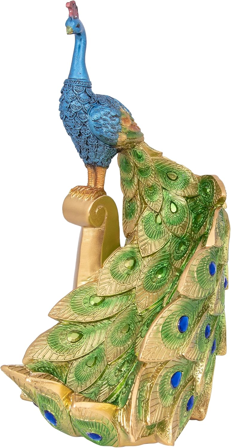 Decorative Wine Bottle Holder - Peacock Blue