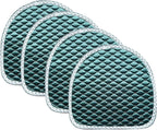 Dining Chair Seat Cover Chair Seat Pads Chair Pads for Dining Seat Cushions Thin Non-Slip U-Shape Set of 4 Dark Green