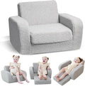 KidBloom 3-in-1 Toddler Couch, Toddler Chairs Comfy 2-3 Years Old, Kids Couch Bed Fold Out, Gifts for 2 3 Year Old Girls Boys