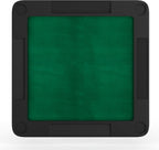 Flash Furniture Silas 34.5" Square Folding Card Table with Green Felt Playing Surface and Cup Holders, Portable Folding Game Table for 4 Players, Black/Green