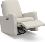 Graco Teddi Power Recliner Swivel Glider, Electronic Power Recline, Oeko-TEX 100 Certified, USB-A & USB-C Charger, Premium Cushioning & Comfort – (Dune Basketweave)