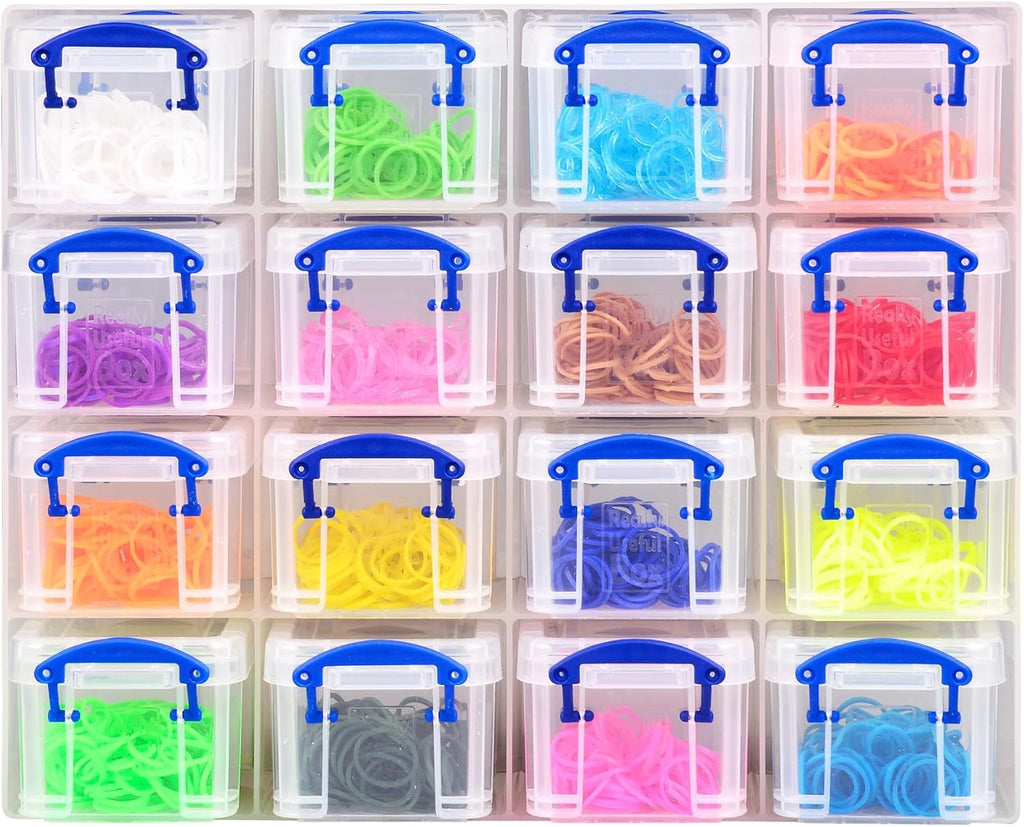 16 x 0.14 LITRE PLASTIC ORGANISER TOOL STORAGE BOX SET