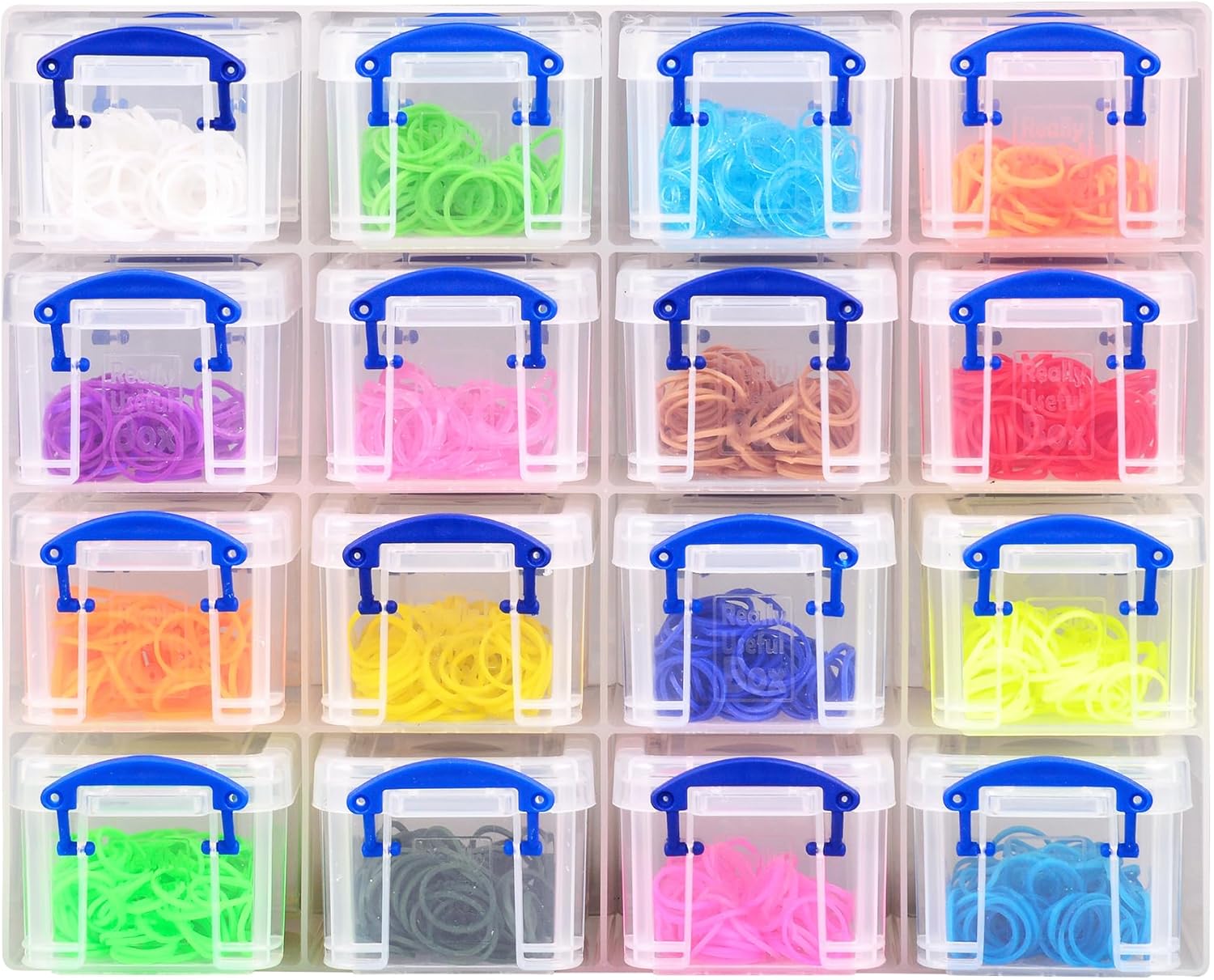 16 x 0.14 LITRE PLASTIC ORGANISER TOOL STORAGE BOX SET