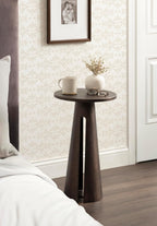 Kate and Laurel Picard Modern Metal Round Side Table, 14 x 14 x 24, Bronze, Sculptural Circle End Table for Use as Unique Bedroom Nightstand or Pedestal Martini Table