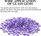 KINGOU Flat Glass Gems/Beads/Stones for Vase Filler, Table Scatter, Games - 1 Lbs (14-16mm, Approx. 5/8")