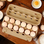 25-Pack Empty Egg Cartons 12 Count,Natural Paper Pulp Egg Cartons Bulk for Fresh Eggs Storage,Reusable Cardboard Eggs Holder for Farm, Kitchen, Organizing & Transport