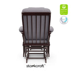Storkcraft Tuscany Glider & Ottoman with Lumbar Pillow, Espresso/Gray Swirl