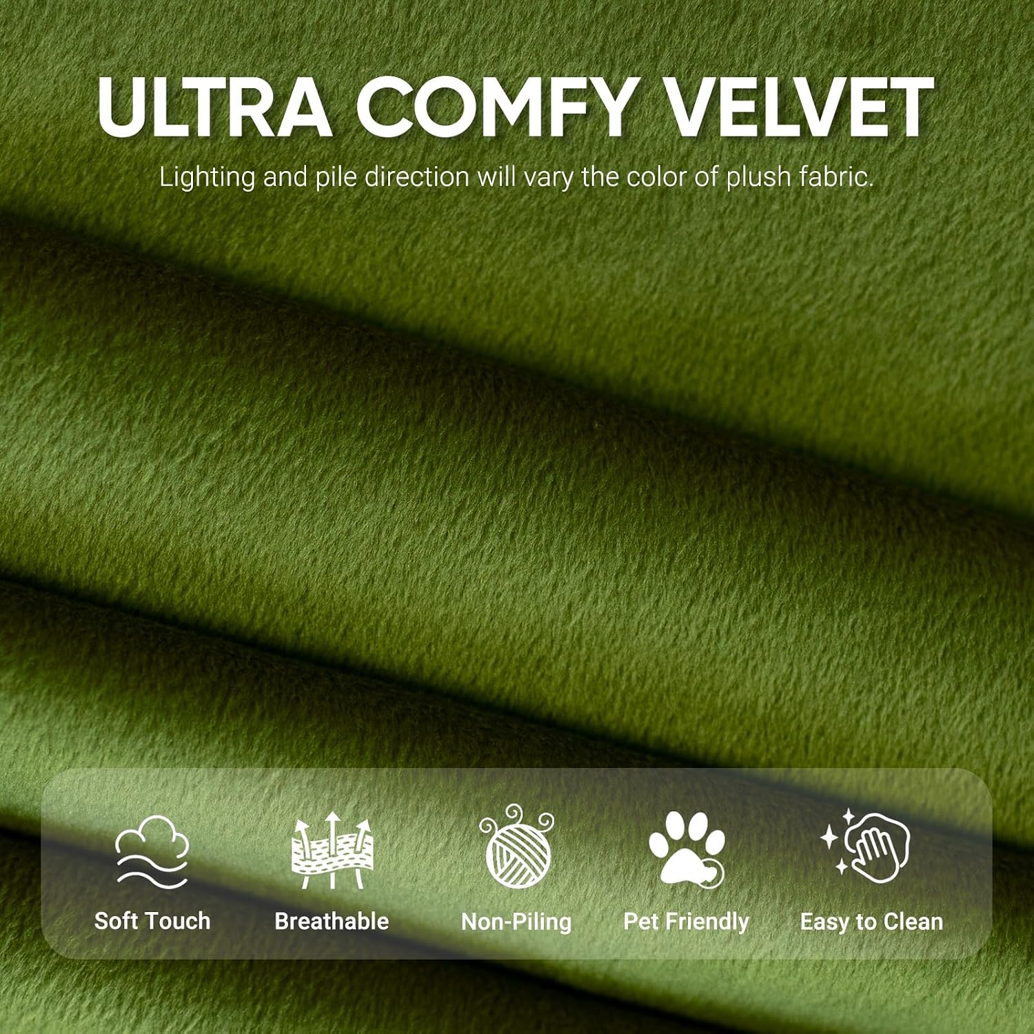 Trenda Bean Bag Chair for Adults, High-Density Foam, Dutch Velvet, Green | Togo chair with dual-layer foam, providing body-contouring support for reading, gaming, reclining and everyday lounging