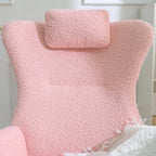 MYFUNSHOP Rocking Chair, Modern Upholstered Teddy Fabric Nursery Glider with Padded Seat, High Backrest, Armchair for Living Room Bedroom