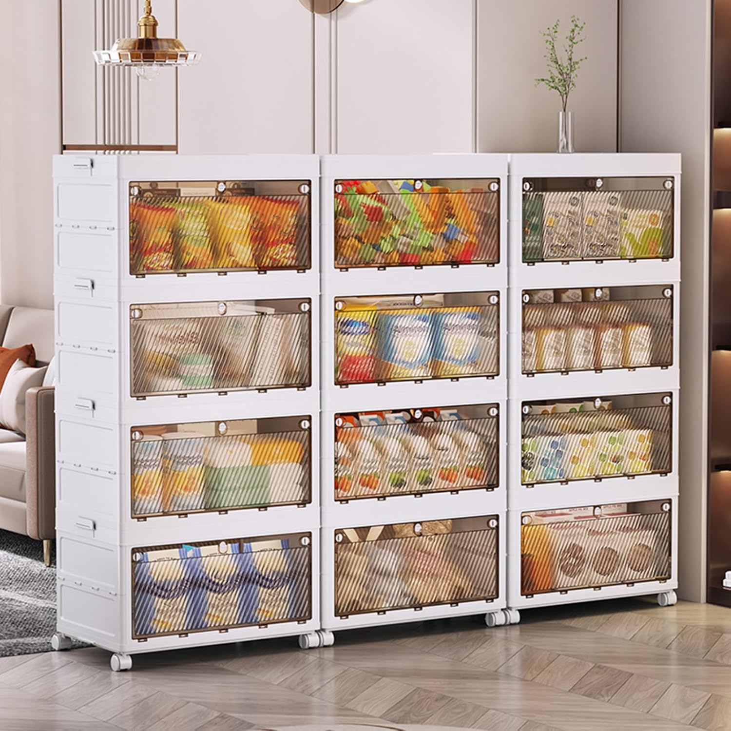 Closet Folding Wardrobe Armoire with Storage Cubes Efficient Clothes Organization Tool Bedroom Supplies White Clothing Cabinet