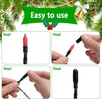codree 150 PCS No Glow Caps for String Lights, String Light Cap to Hide The Extra Lights, Christmas Blackout Black Light Cap Covers for 5mm Diameter Glass LED String Lights