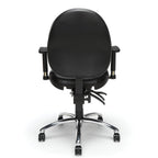 OFM 24/7 Vinyl Office Chair, BIG & TALL 400lb Max Weight, Adjustable Back & Seat Height, With Wheels, Black