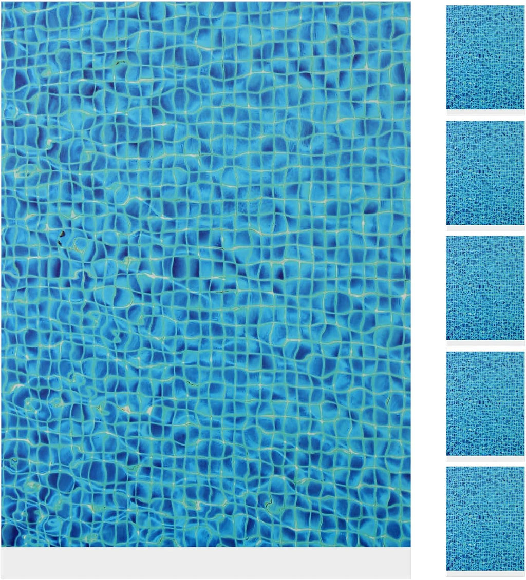 6 Sheets DIY Ripple Water Sticker Floorboard Artificial Water Wave Paper Sticker with Adhesive Backing for Lake Scene Dolls House Deco Diorama Supplies -Blue 11.6 X 8.3 Inch